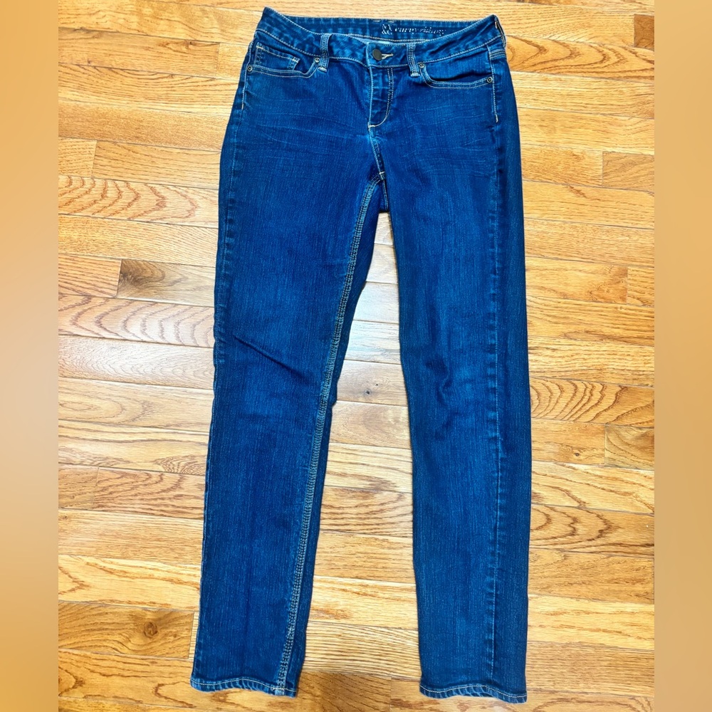 NY Collection Women's Deep Blue Skinny Jeans